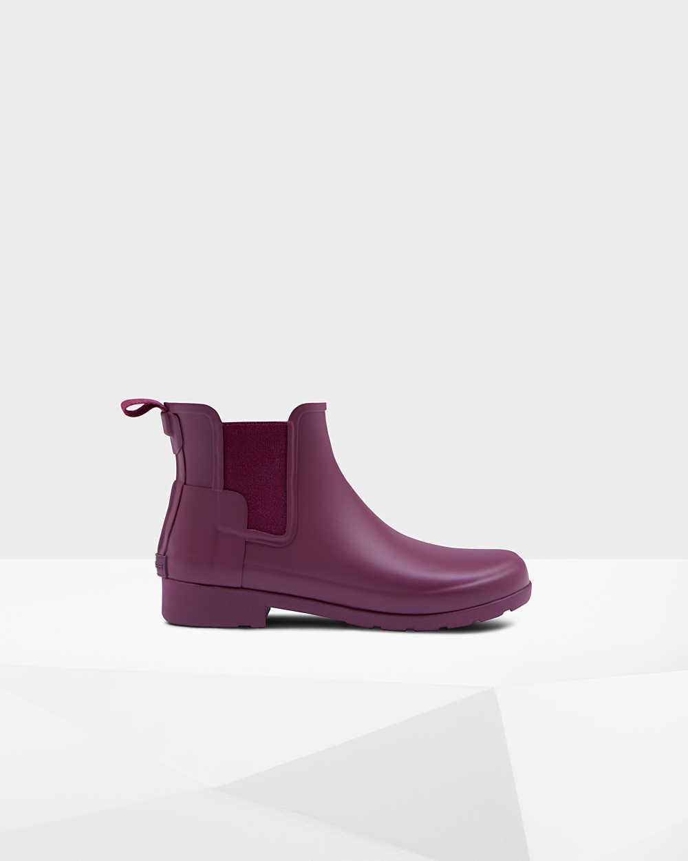Hunter Women's Refined Slim Fit Chelsea Boots Purple,GWTB36278